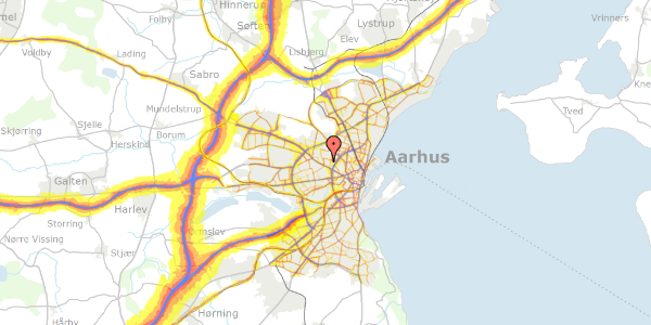 Trafikstøjkort på Spættevej 1, 1. tv, 8210 Aarhus V