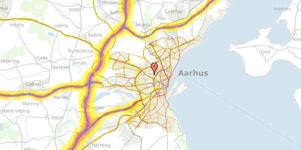 Trafikstøjkort på Spættevej 11, 2. tv, 8210 Aarhus V