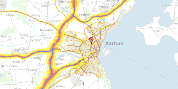 Trafikstøjkort på Spættevej 19, st. tv, 8210 Aarhus V