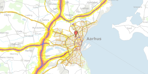 Trafikstøjkort på Stendalsvej 1, st. th, 8210 Aarhus V