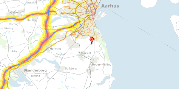 Trafikstøjkort på Storhøjvej 3, 8320 Mårslet