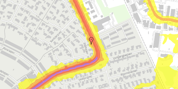 Trafikstøjkort på Stålhøjen 16, 8240 Risskov