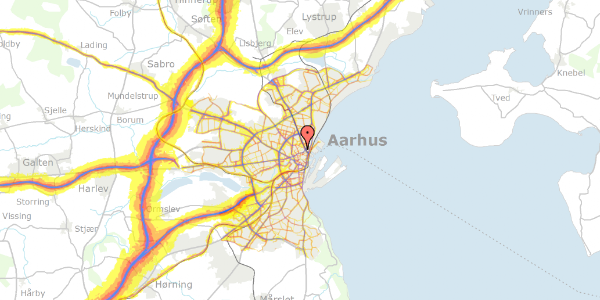 Trafikstøjkort på Sølystgade 29, st. , 8000 Aarhus C