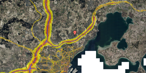 Trafikstøjkort på Sønderskovvej 157, 1. 2, 8520 Lystrup