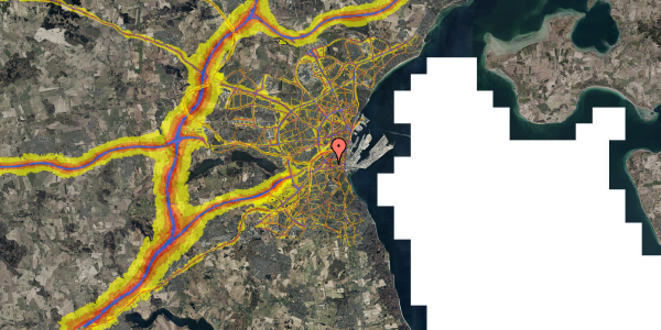 Trafikstøjkort på Søndre Ringgade 6, 2. th, 8000 Aarhus C