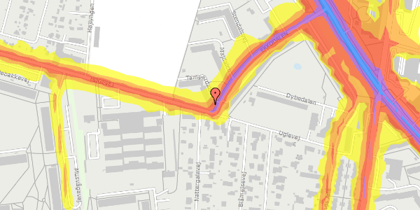 Trafikstøjkort på Tamperdalsvej 1, 2. th, 8210 Aarhus V