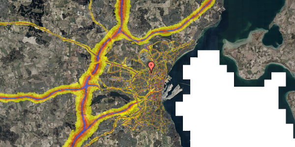 Trafikstøjkort på Tamperdalsvej 9, st. tv, 8210 Aarhus V