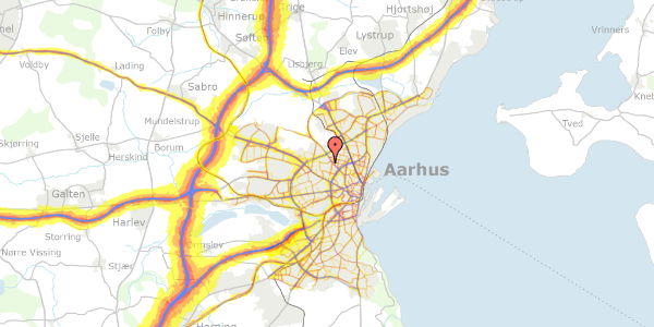 Trafikstøjkort på Tamperdalsvej 9, 3. tv, 8210 Aarhus V