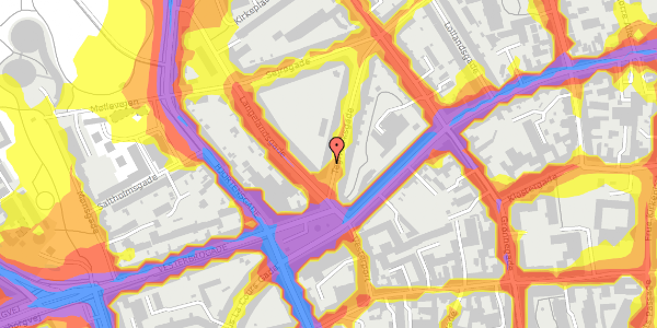 Trafikstøjkort på Teglværksgade 3, 4. tv, 8000 Aarhus C