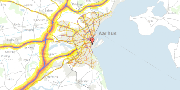 Trafikstøjkort på Tietgens Plads 4, 1. , 8000 Aarhus C