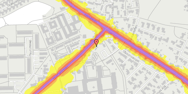 Trafikstøjkort på Tilst Skolevej 9, 8381 Tilst