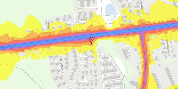 Trafikstøjkort på Tingstedet 82A, 8220 Brabrand