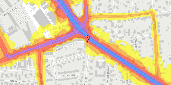 Trafikstøjkort på Tingvej 2A, 1. tv, 8210 Aarhus V