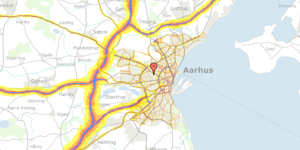 Trafikstøjkort på Tingvej 41, 8210 Aarhus V