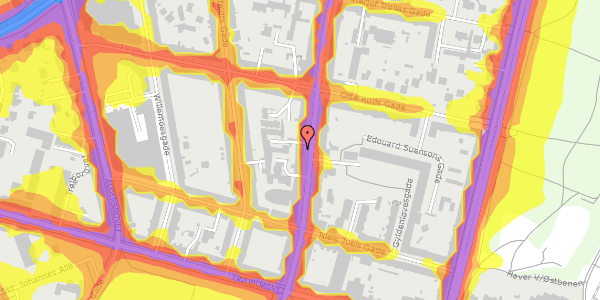 Trafikstøjkort på Tordenskjoldsgade 29, st. tv, 8200 Aarhus N