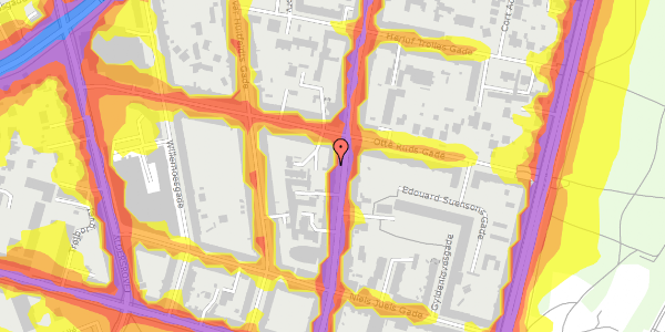 Trafikstøjkort på Tordenskjoldsgade 35, 5. 4, 8200 Aarhus N