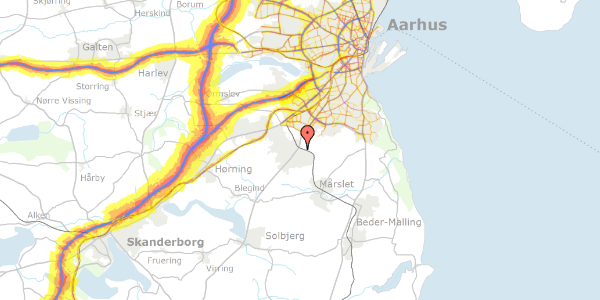 Trafikstøjkort på Torvevænget 212, 8310 Tranbjerg J