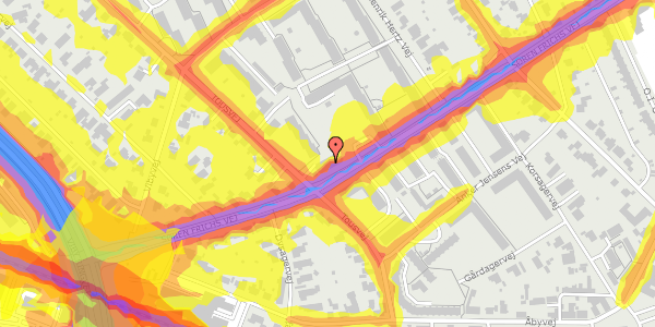 Trafikstøjkort på Tousvej 91, st. 6, 8230 Åbyhøj