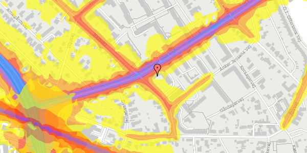 Trafikstøjkort på Tousvej 93, 2. 7, 8230 Åbyhøj