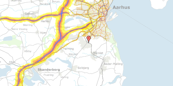 Trafikstøjkort på Tranbjerg Hovedgade 66, 8310 Tranbjerg J