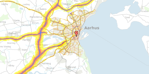 Trafikstøjkort på Trepkasgade 5, st. th, 8000 Aarhus C