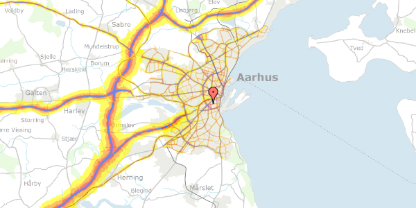 Trafikstøjkort på Trepkasgade 21, 2. th, 8000 Aarhus C