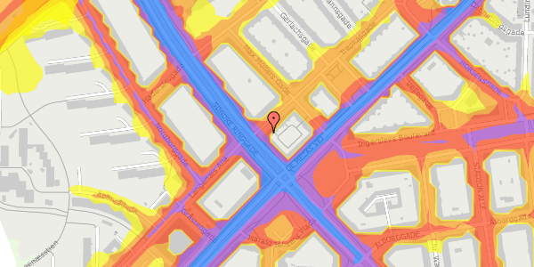 Trafikstøjkort på Trepkasgade 33, 3. th, 8000 Aarhus C