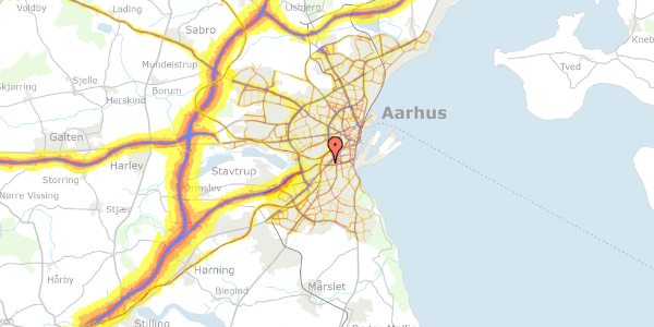 Trafikstøjkort på Tøndergade 90, st. tv, 8000 Aarhus C