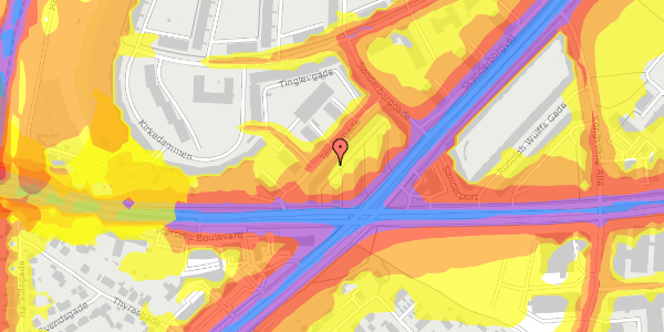 Trafikstøjkort på Tøndergade 95, 3. th, 8000 Aarhus C