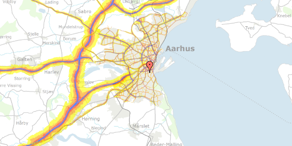 Trafikstøjkort på Valbyvej 9, 8000 Aarhus C