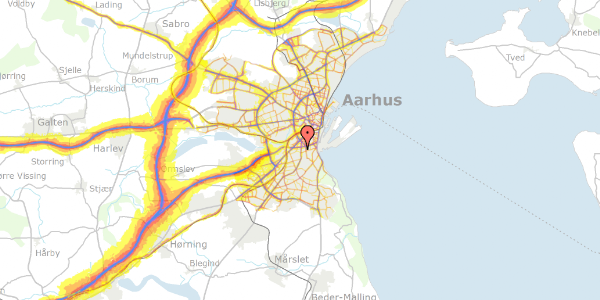 Trafikstøjkort på Vanløsevej 5, 8000 Aarhus C