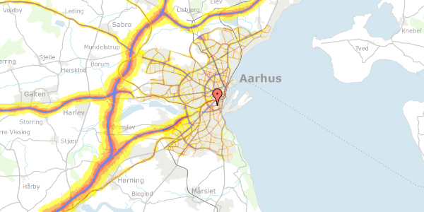 Trafikstøjkort på Vejlegade 12, 2. tv, 8000 Aarhus C