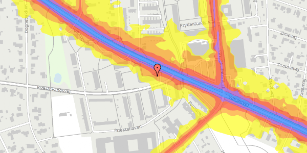 Trafikstøjkort på Viborgvej 103A, 1. th, 8210 Aarhus V