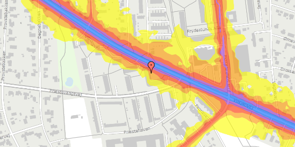 Trafikstøjkort på Viborgvej 105B, 2. tv, 8210 Aarhus V