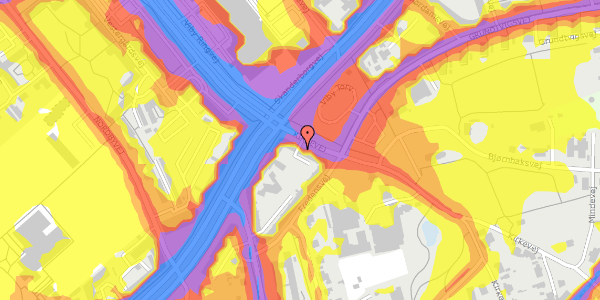 Trafikstøjkort på Viby Torv 4, 3. th, 8260 Viby J