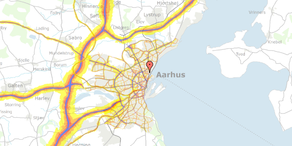 Trafikstøjkort på Willemoesgade 3, 2. th, 8200 Aarhus N