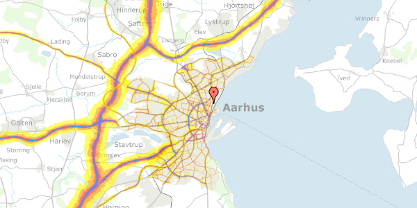 Trafikstøjkort på Willemoesgade 20, 1. , 8200 Aarhus N