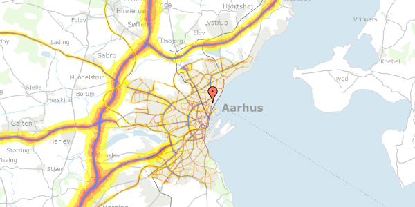 Trafikstøjkort på Willemoesgade 44, 3. , 8200 Aarhus N