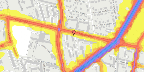 Trafikstøjkort på Willemoesgade 49, 1. , 8200 Aarhus N