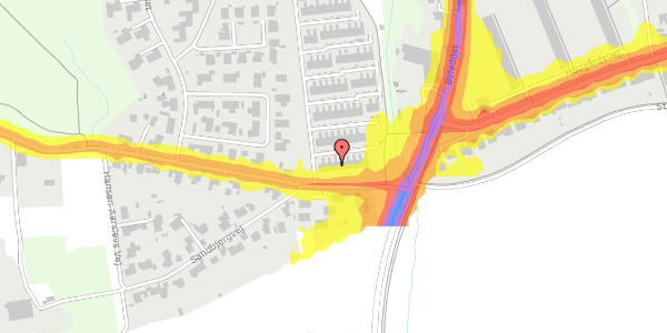 Trafikstøjkort på Ørvadsvej 6, 8220 Brabrand