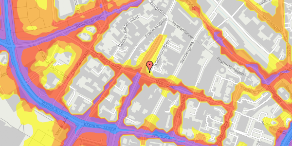 Trafikstøjkort på Østergade 5, 2. 2, 8000 Aarhus C