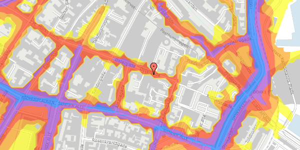 Trafikstøjkort på Østergade 42, 1. 4, 8000 Aarhus C