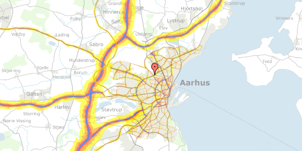 Trafikstøjkort på Østerlarsvej 7, 8210 Aarhus V