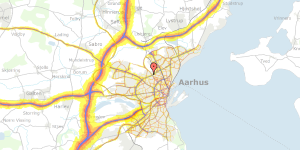 Trafikstøjkort på Østerlarsvej 9, 8210 Aarhus V