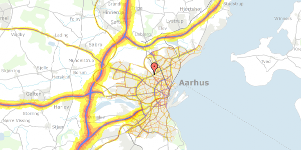 Trafikstøjkort på Østerlarsvej 14, 8210 Aarhus V