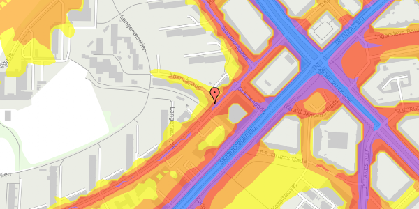 Trafikstøjkort på Åbenrågade 1, 2. tv, 8000 Aarhus C