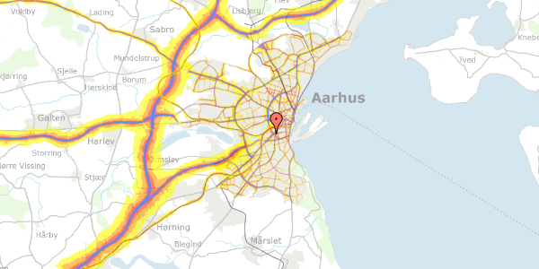 Trafikstøjkort på Åbenrågade 19, 2. th, 8000 Aarhus C