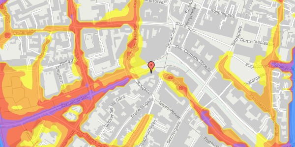 Trafikstøjkort på Åboulevarden 43, 5. th, 8000 Aarhus C