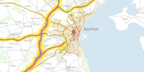 Trafikstøjkort på Haveforeningen Aabrinken 20, 8000 Aarhus C