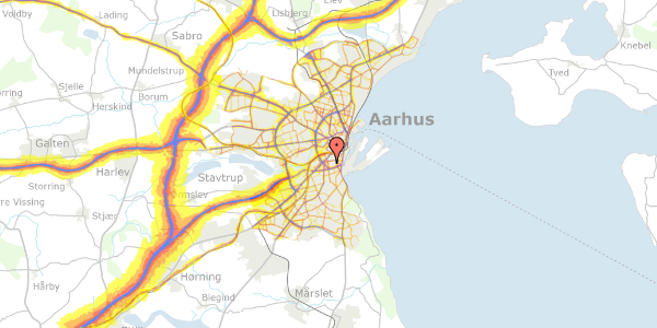 Trafikstøjkort på Ålborggade 6, 4. th, 8000 Aarhus C